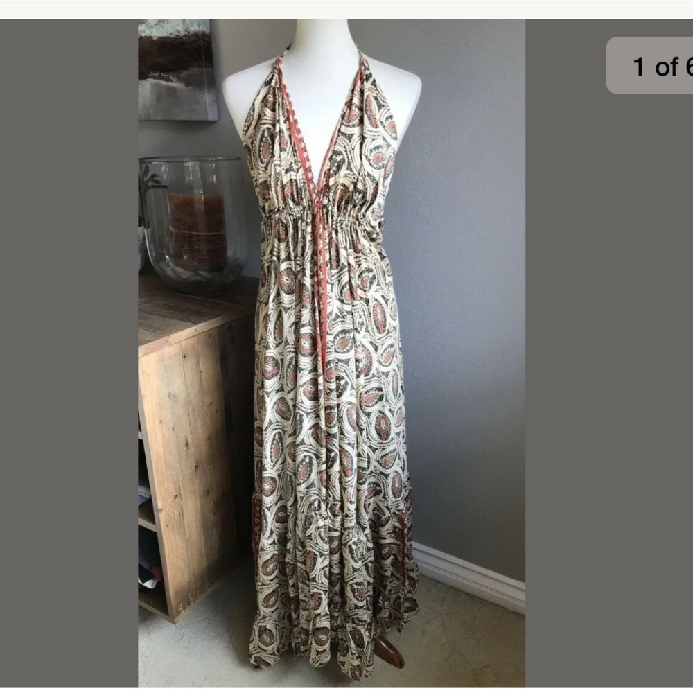 Karma Highway Boho Gypsy Magic Maxi Halter Dress